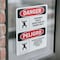 Signmission 5 in H x 3.5 in W, Vinyl Decal, Rectangle, Confined Space Enter Tank Permit Bilingual OS-2PACK-DS-D-35-VS-1085 - alternate 4